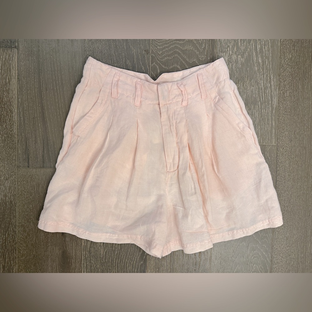 NWT Free People Linen Shorts | Color Pink Rose | Size 10